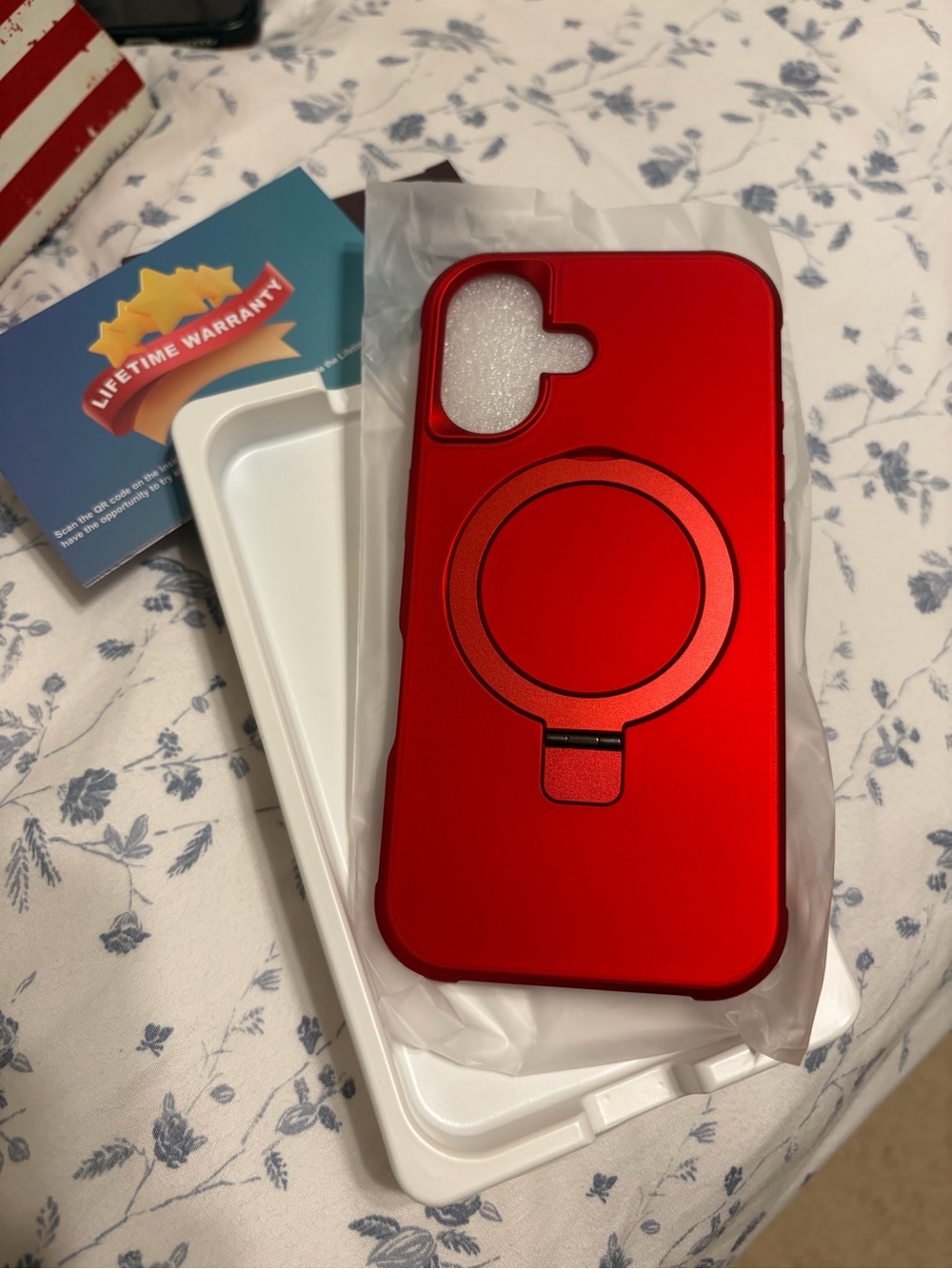 iPhone 16 Protective Phone Case With Magnetic O-Ring Kickstand